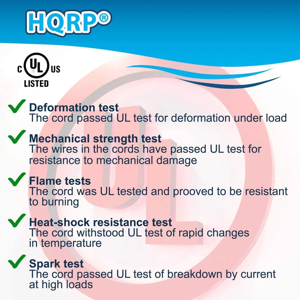 HQRP AC Power Cord for Dyson DC65 Upright Vacuum Cleaner DC-65 Mains Cable DC 65 Animal, DC65 Multi Floor