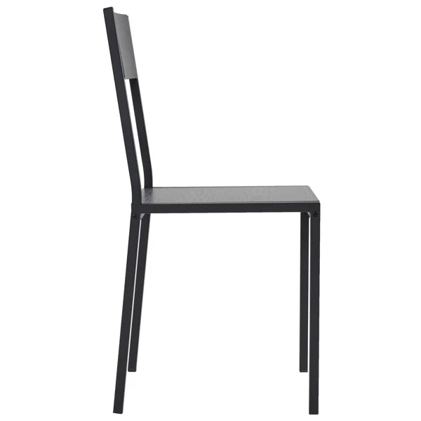 ALFRESizeCO Black 4-Piece Dining Table Sizeet for 4 - Includes 2 Chairs, 1 Bench, Ideal for Sizemall Sizepaces