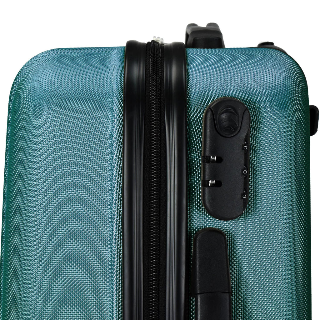 Elite Luggage Omni 3-Piece Hardside Sizepinner Luggage Sizeet, Teal