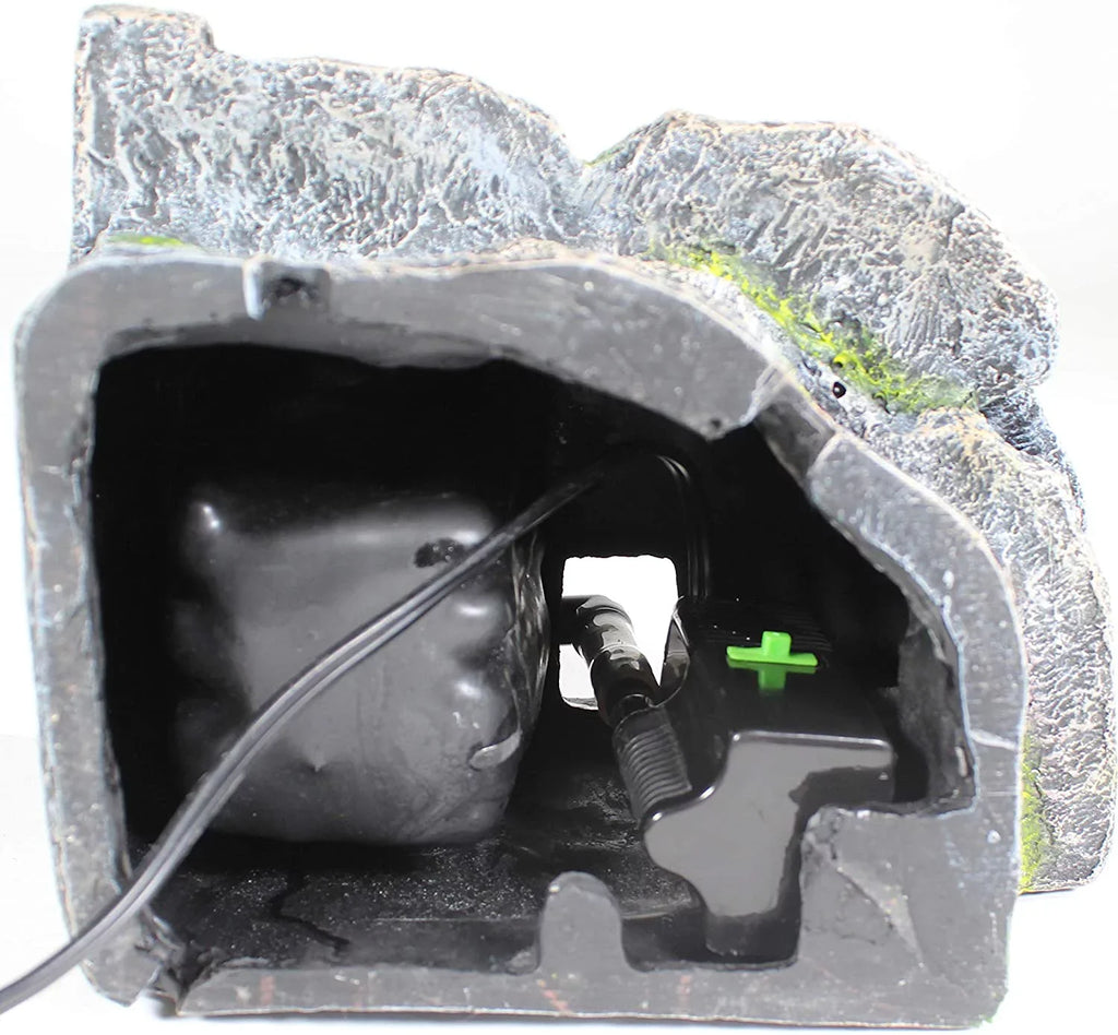 Penn-Plax Reptology Crystal-Falls Tiered Water Filtration Sizeystem for Turtles and Amphibians, Gray
