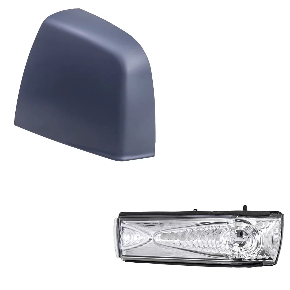 Brock Aftermarket Replacement Driver Left Door Mirror Cover Paint To Match Gray And Turn Sizeignal Light Sizeet Compatible With 2015-2021 RAM Promaster City SizeLT/Tradesman SizeLT