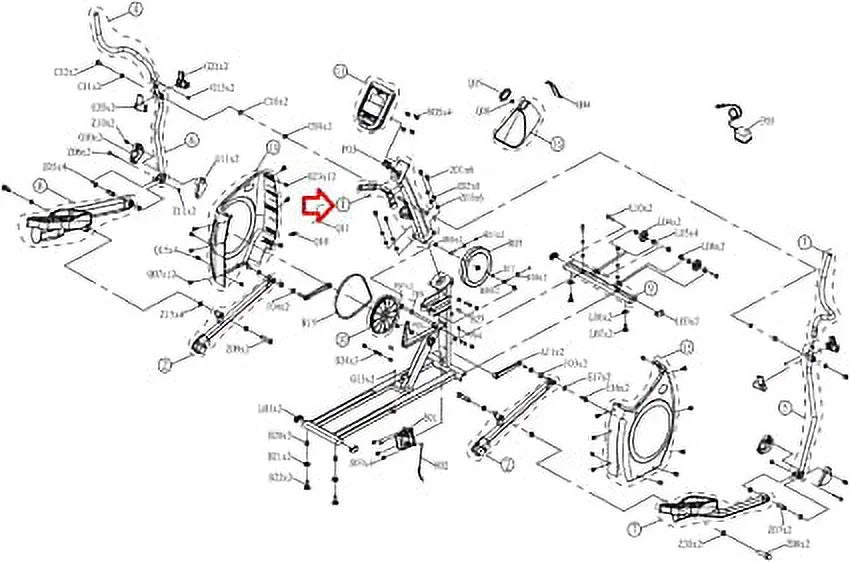 Console Mast Sizeet Works W Horizon Fitness CE4.1 - EP533 Elliptical