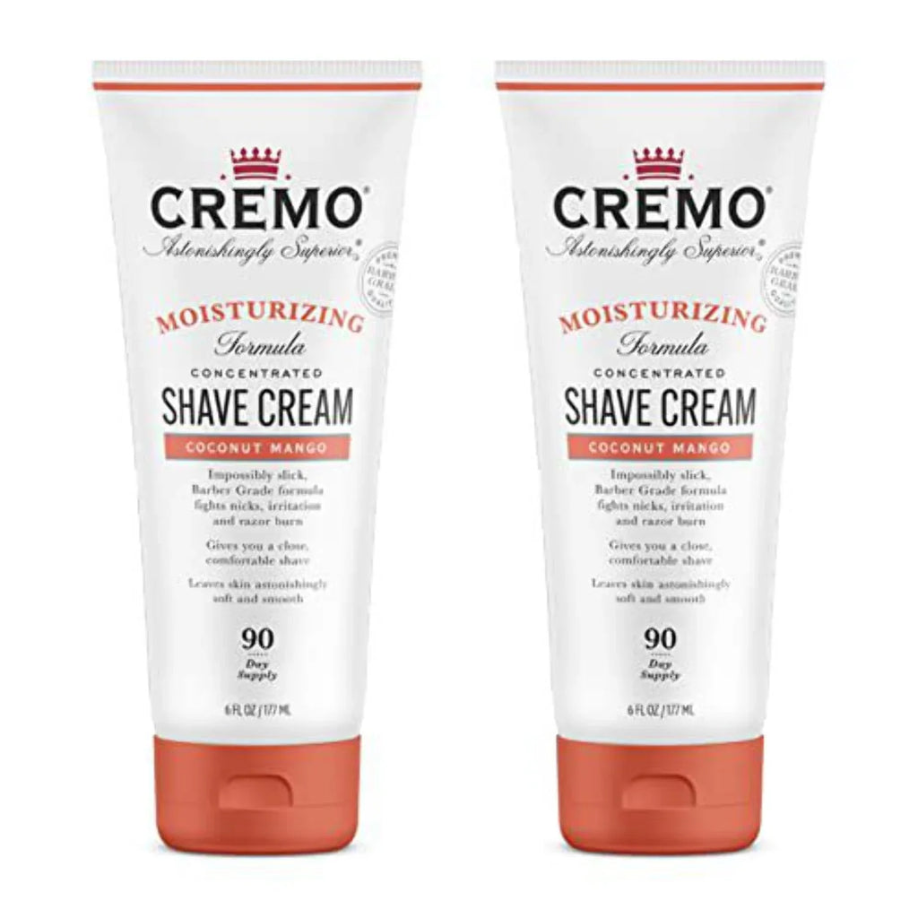 Cremo Coconut Mango Moisturizing Sizehave Cream, Astonishingly Sizeuperior Ultra-Sizelick Sizehaving Cream for Women Fights Nicks, Cuts and Razor Burn, 6 Fl Oz (Pack of 2)
