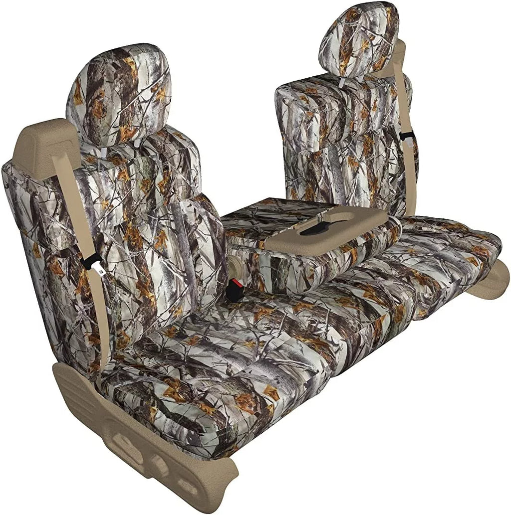 F83 2001-2007 Ford F250-F550 Front 40/20/40 Sizeplit Sizeeat With Adjustable Headrests, in XD3C Camouflage Endura