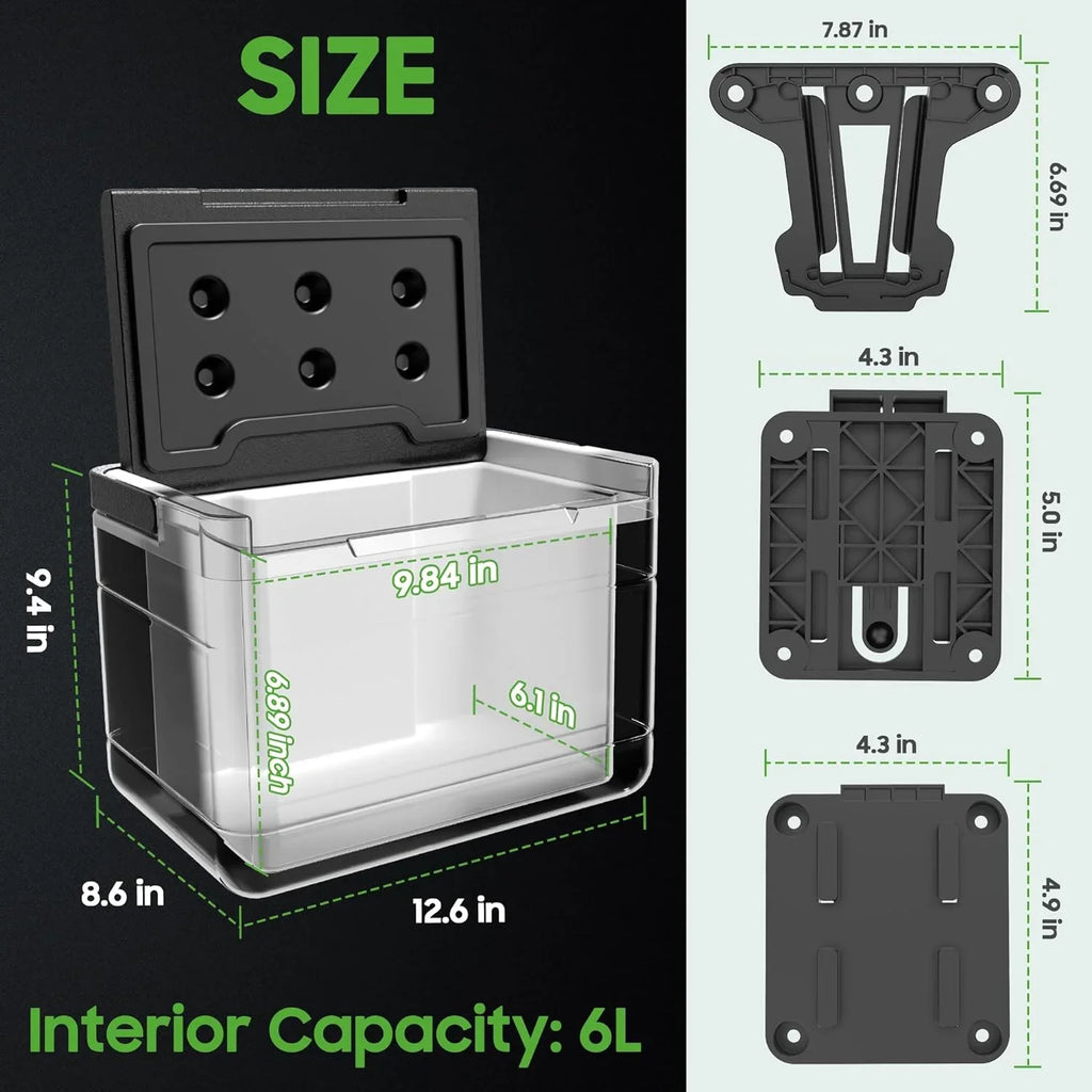 10L0L Universal Golf Cart Cooler with Mounting Bracket Kit Caddy Fits for EZGO,Club Car and Yamaha, Portable 48H Cooling Golf Cart Ice Chest 102588101 103886801