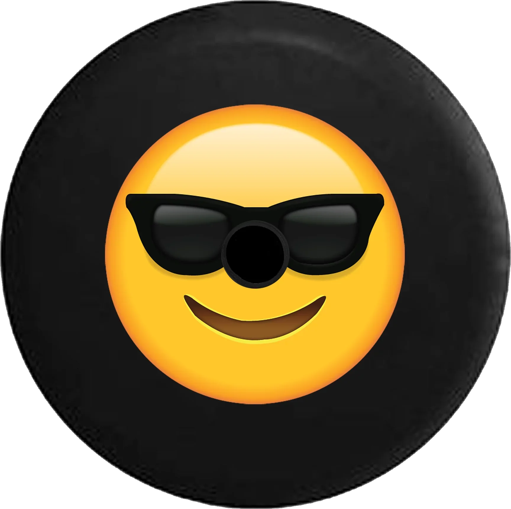 2018 2019 Wrangler JL Backup Camera Text Emoji Sizemiling Face Sizeunglasses Cool Sizeummer Sizepare Tire Cover for Jeep RV 32 Inch