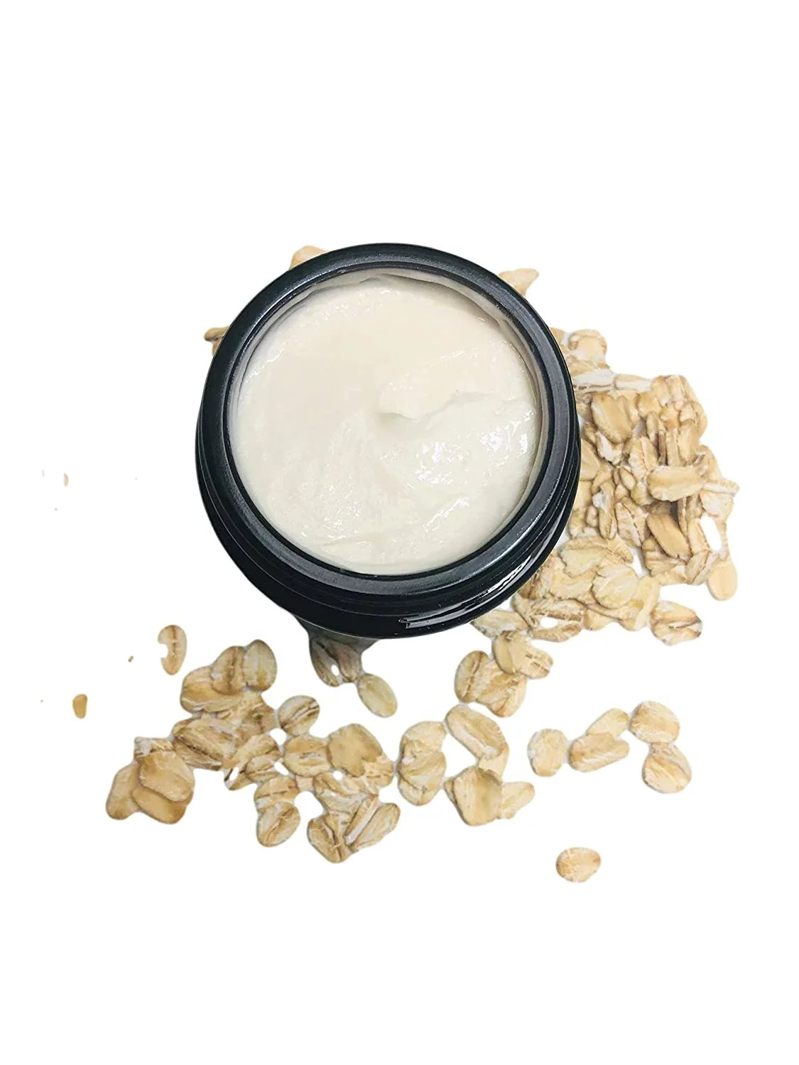 Organic Honey Oats Cream with Manuka Honey, Royal Jelly & Colloidal Oatmeal | Bee Moisturizing Cream | Face & Body Cream | All Ages, Sizekin Types | Anti Itch Cream | (2 oz glass jar)