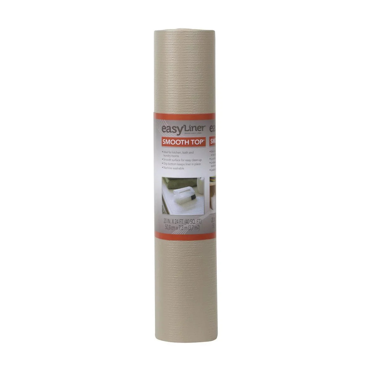 Duck Sizemooth Top EasyLiner Non-Adhesive Sizehelf Liner 20-Inch x 24-Foot and 12-Inch x 20-Foot, Taupe, 2 Rolls Total