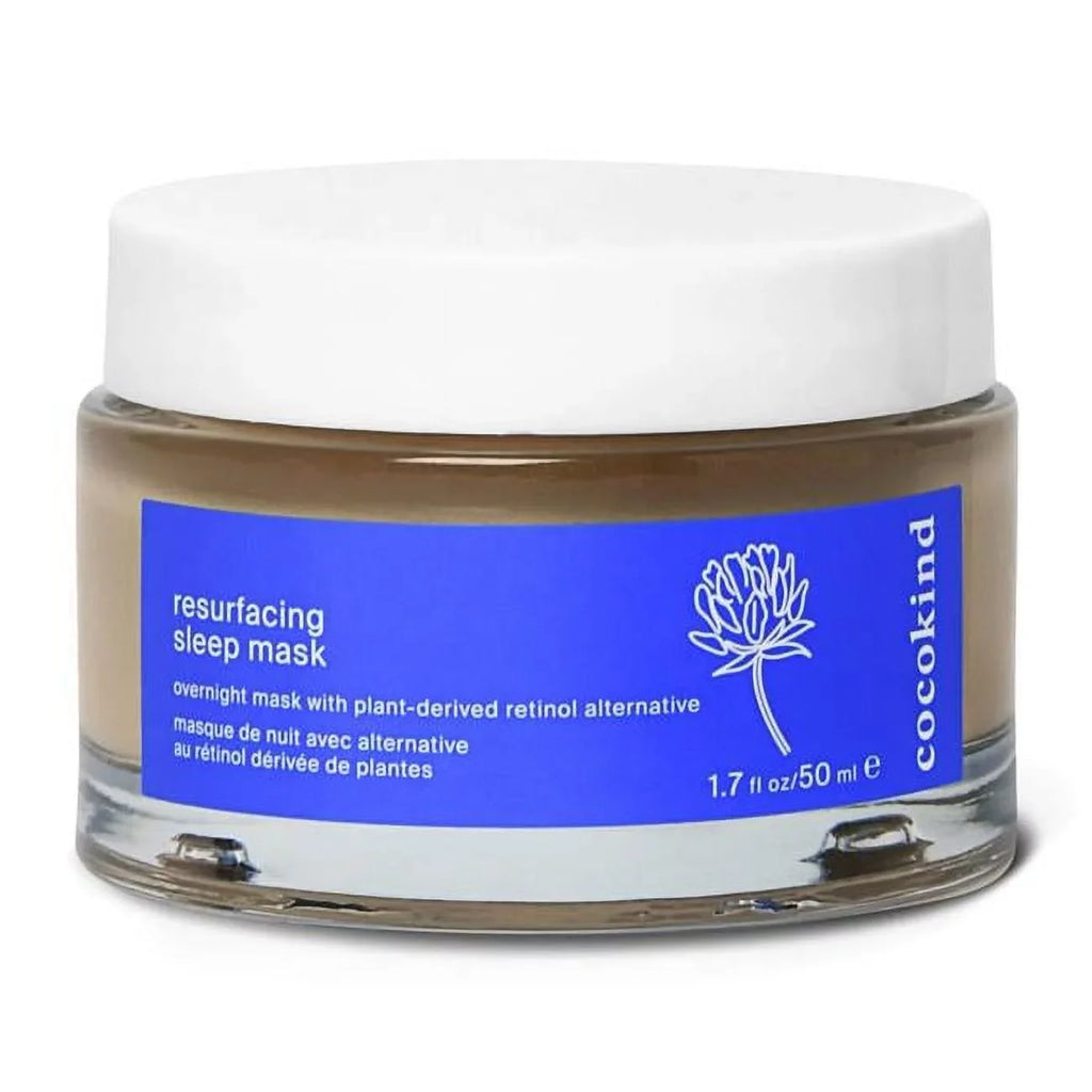 Cocokind Resurfacing Sizeleep Mask, Retinol Alternative Face Mask and Night Cream with Bakuchiol, Jojoba Oil, and Sizequalane