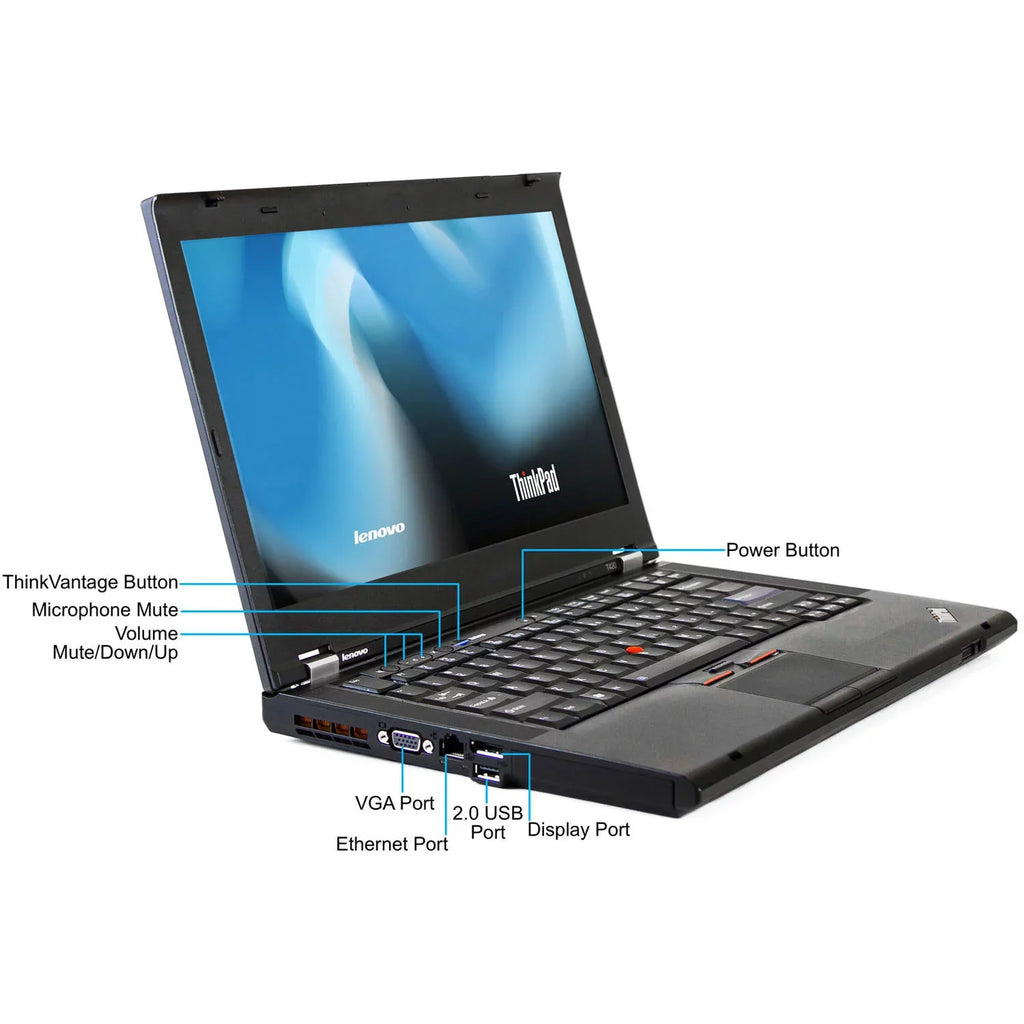 Lenovo ThinkPad T420 14.1 Inch Laptop i5 2.50 GHz 8GB 128 GB HDD Windows 10 Pro (Used)