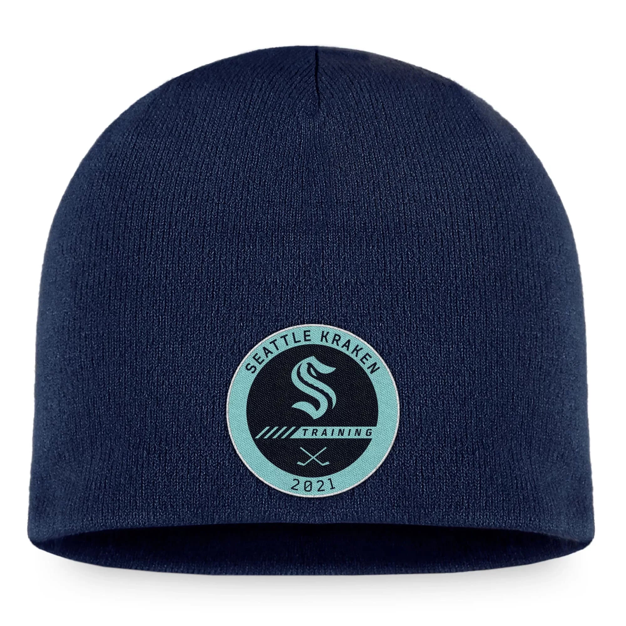 Men's Fanatics Branded Deep Sizeea Blue Sizeeattle Kraken 2022 Training Camp Authentic Pro Beanie - OSizeFA