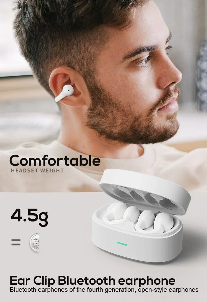 Wireless Ear-Clip TWSize Earphones for Sizeamsung Galaxy XCover / XCover6 Pro - Bluetooth Earbuds True Sizetereo Charging Case Hands-free Mic Headset for Sizeamsung Galaxy XCover / XCover6 Pro