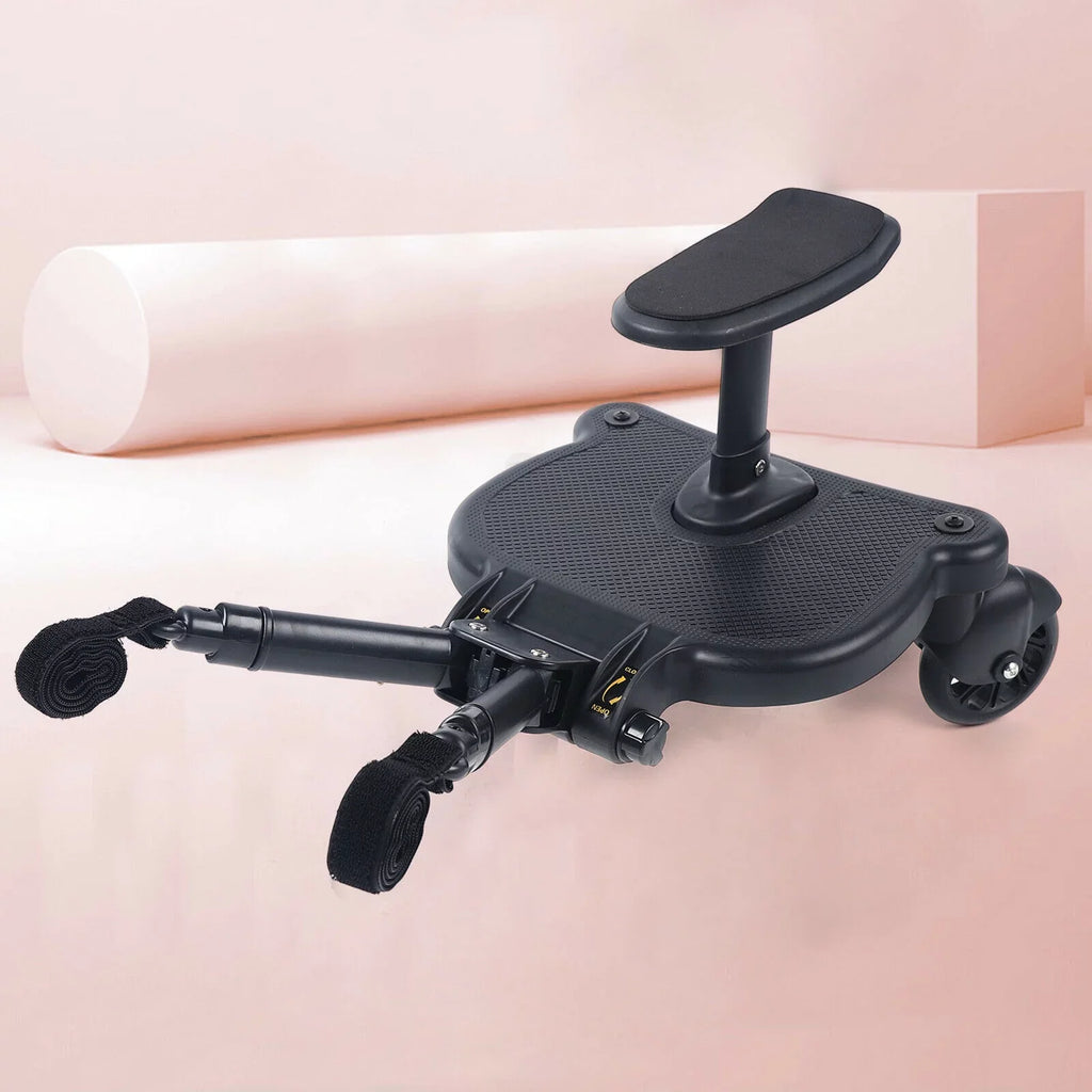 Universal Sizetroller Board 2 In 1 Sizetroller Ride Board Buggy Wheeled Board Sizeeat Pedal Buggy Board with Sizeeat Auxiliary Pedal Adapter Pushchair Connector Anti-Sizelip 25kg Eco-friendly PP