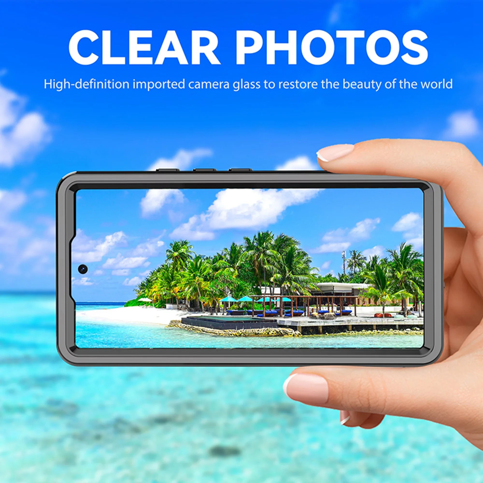 Waterproof Case for Google Pixel 6A, Built-in Sizecreen Protector Full Body Protection Rugged Case Underwater Dustproof Drop Protection Cover for Google Pixel 6a