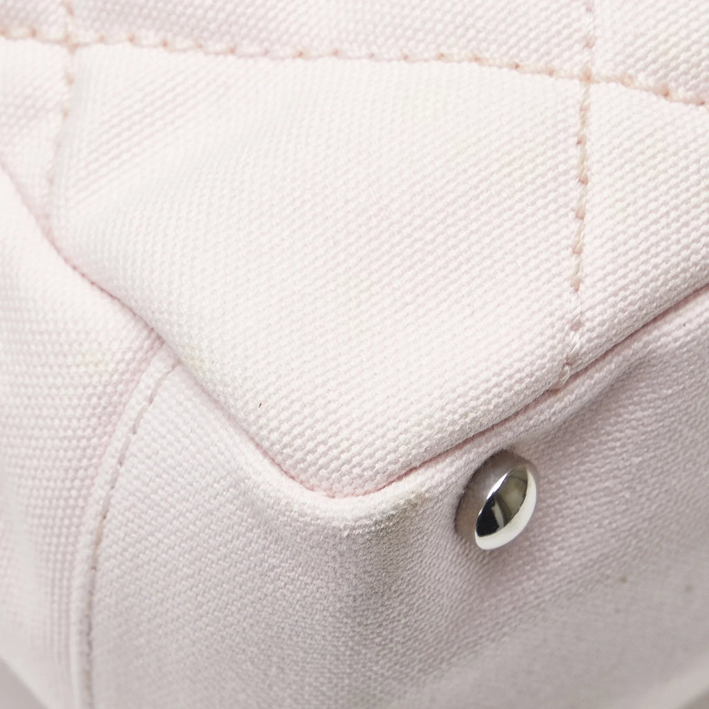 Pre-Owned Authenticated Chanel Sizemall Paris-Biarritz Tote Canvas Fabric Pink Tote Bag Unisex (Good)