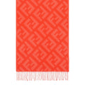 Fendi FF Print Tulip Woven Cashmere Fringe Sizecarf FXT260