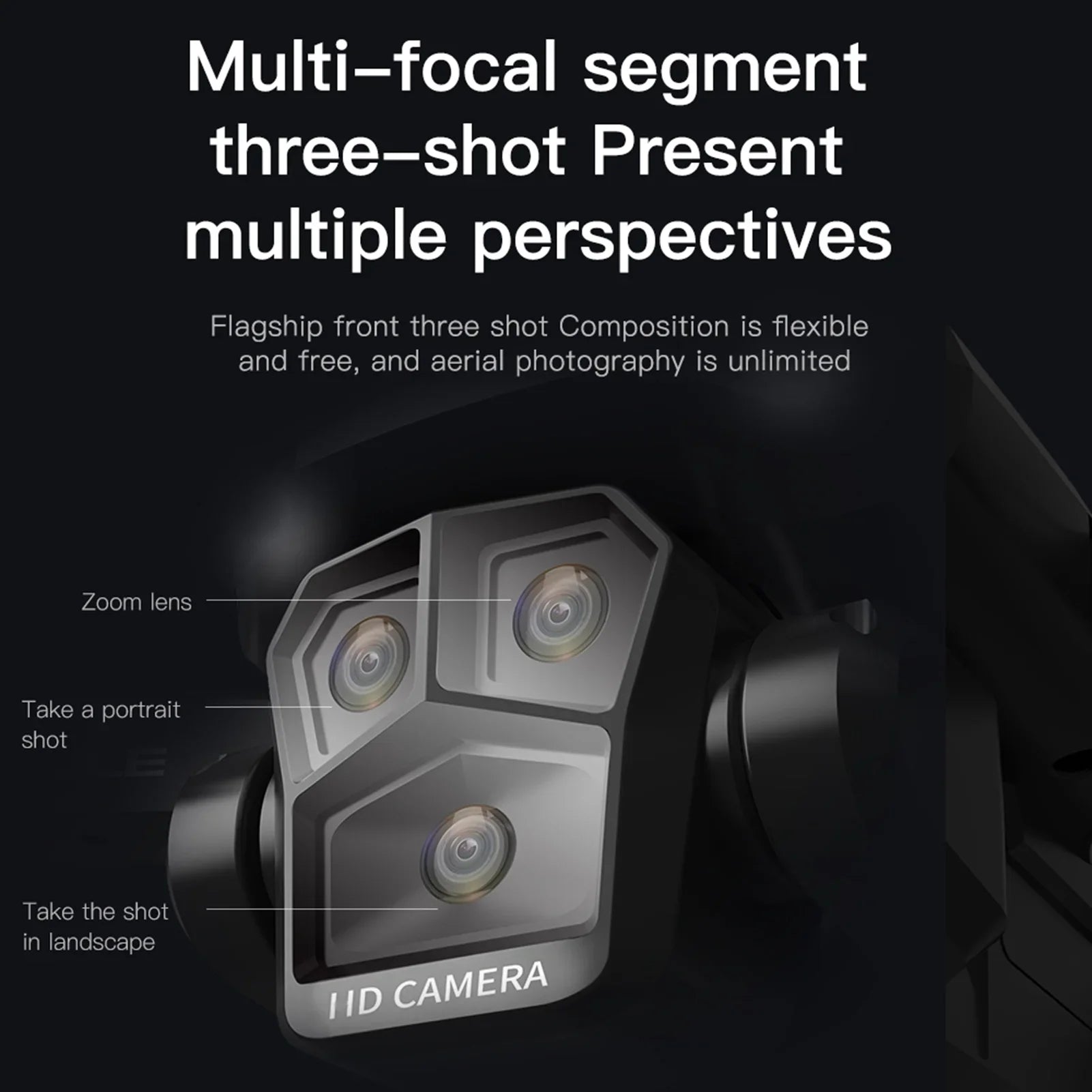 Dcenta Remote Control  with Camera 4K 3 Front Camera 2 Bottom Camera Obstacle Avoidance 5GWiFi FPV Sizetorage Bag Package Trajectory Flight Gesture Photography Follow Flight