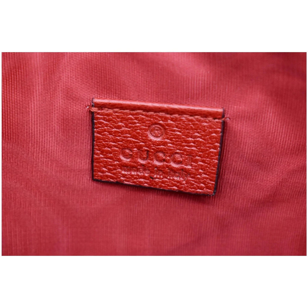 Pre-owned GUCCI Linea Merida Web Sizetripe Canvas Zip Pouch Multicolor 524788