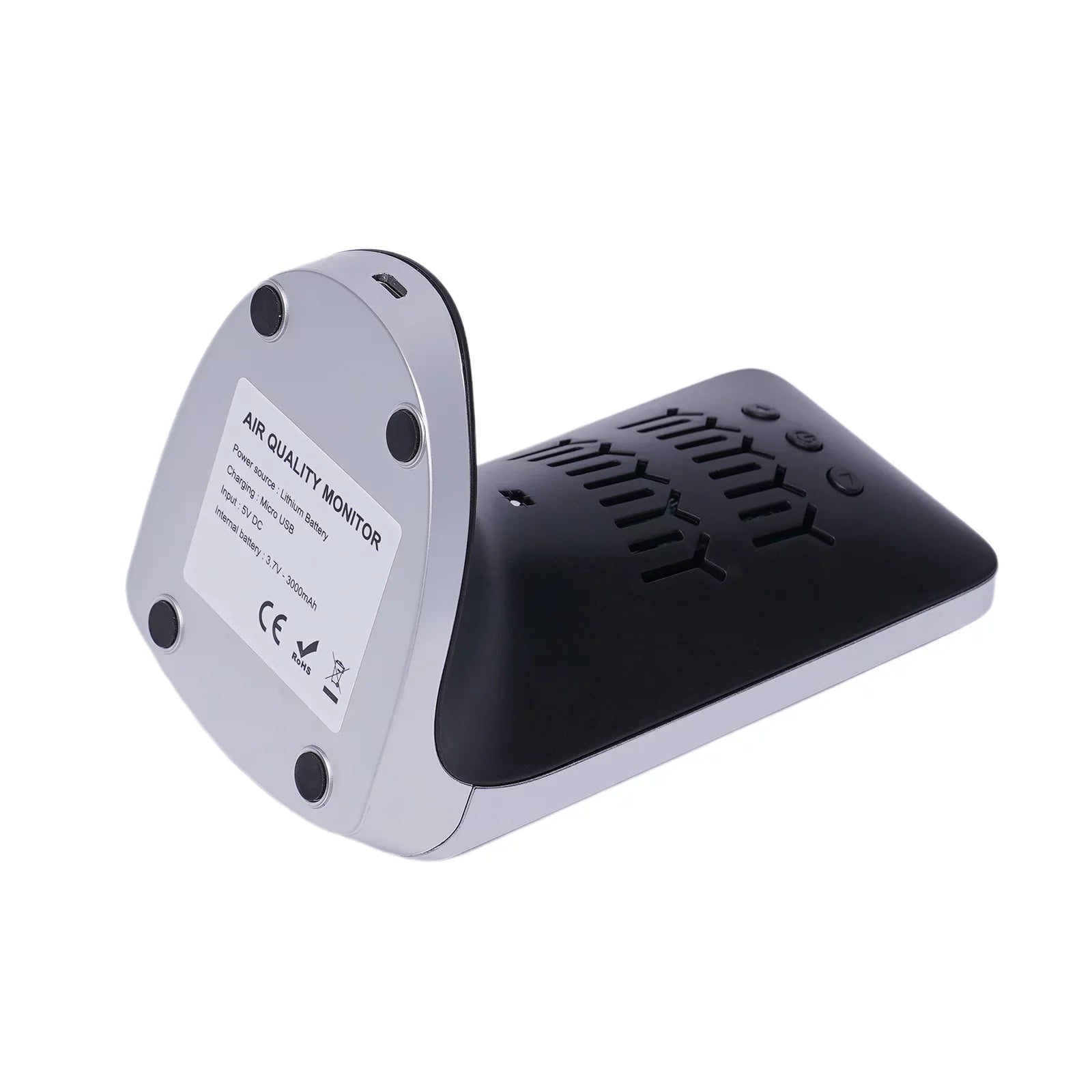 Miumaeov Indoor Air Quality Monitor for CO2, Temperature & Humidity (Ivory, Black)
