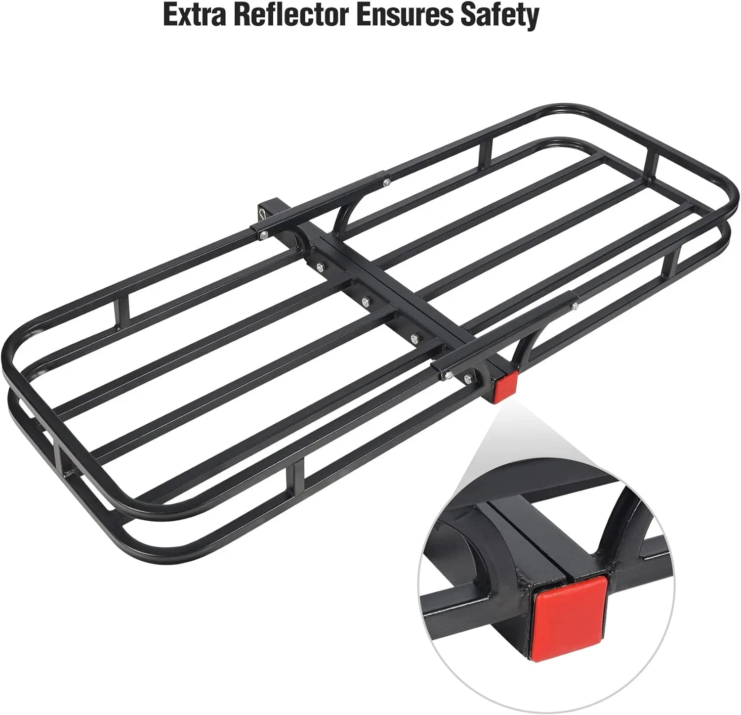 REDCAMP Folding Hitch Cargo Carrier Basket 500 lbs, 53" x 19.3" x 4" Trailer Hitch Luggage Rack for SizeUV, Truck, Cars, Sizemall
