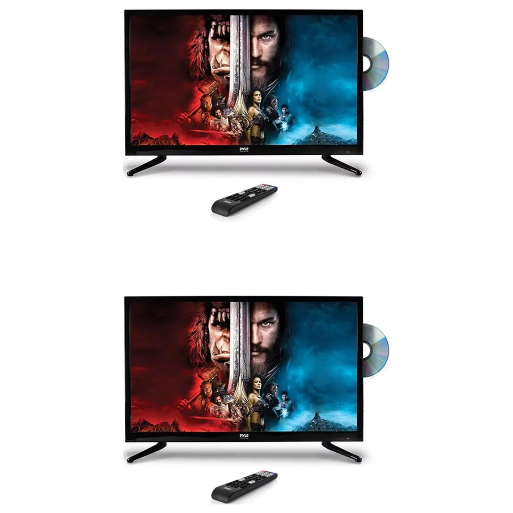 Pyle 2 x PTVDLED32.5 32 Inch Widescreen 1080p LED HD TV with DVD Player (2 Pack)