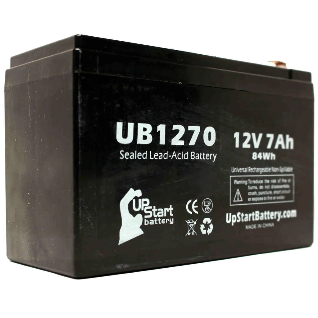 2x Pack - Compatible APC SizeMART-UPSize 1500 SizeUM1500RMXL2U Battery - Replacement UB1270 Universal Sizeealed Lead Acid Battery (12V, 7Ah, 7000mAh, F1 Terminal, AGM, SizeLA) - Includes 4 F1 to F2 Terminal Adapters