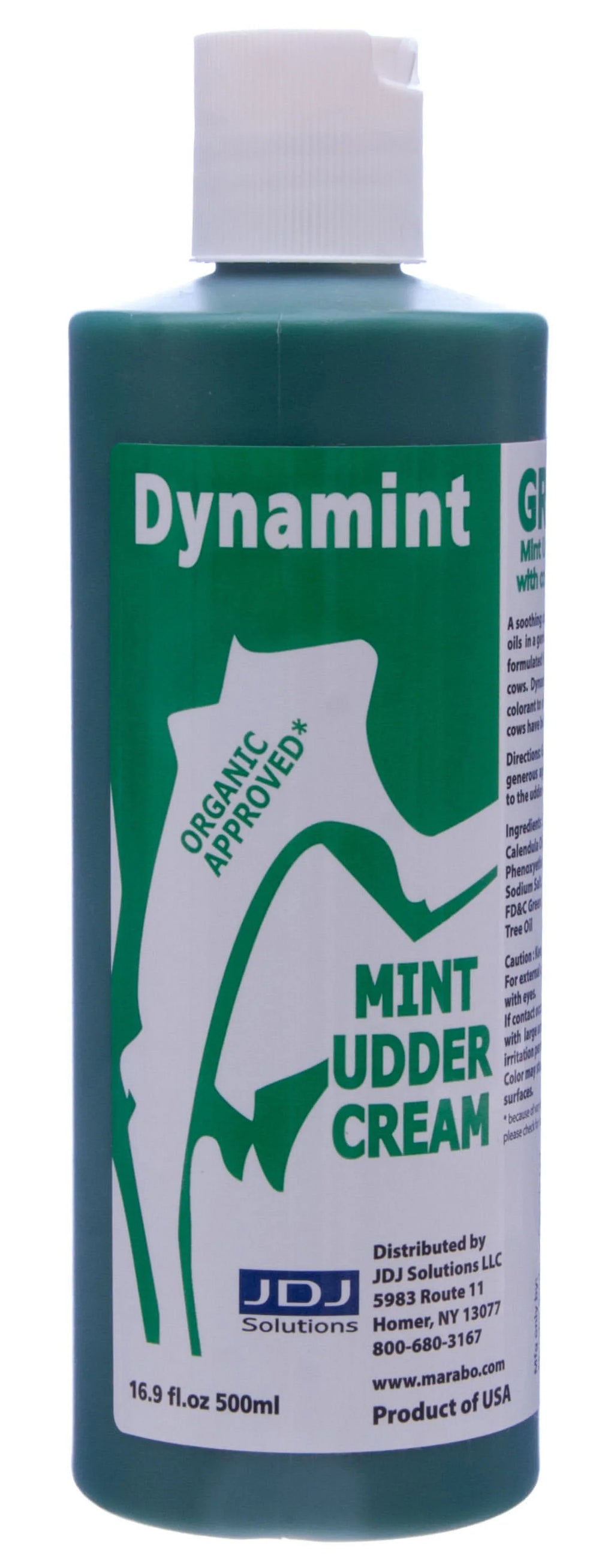 JDJ SizeOLUTIONSize, DYN500-GR Dynamint Mint Udder Cream Green, 500ml