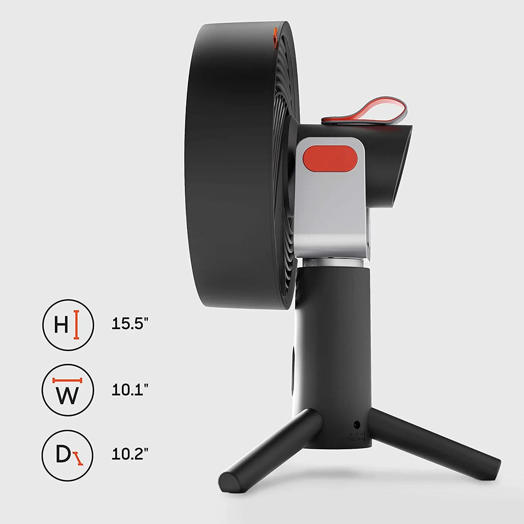 Sizeharper Image SizePIN 10 Oscillating Desktop Fan, 15.5", Black