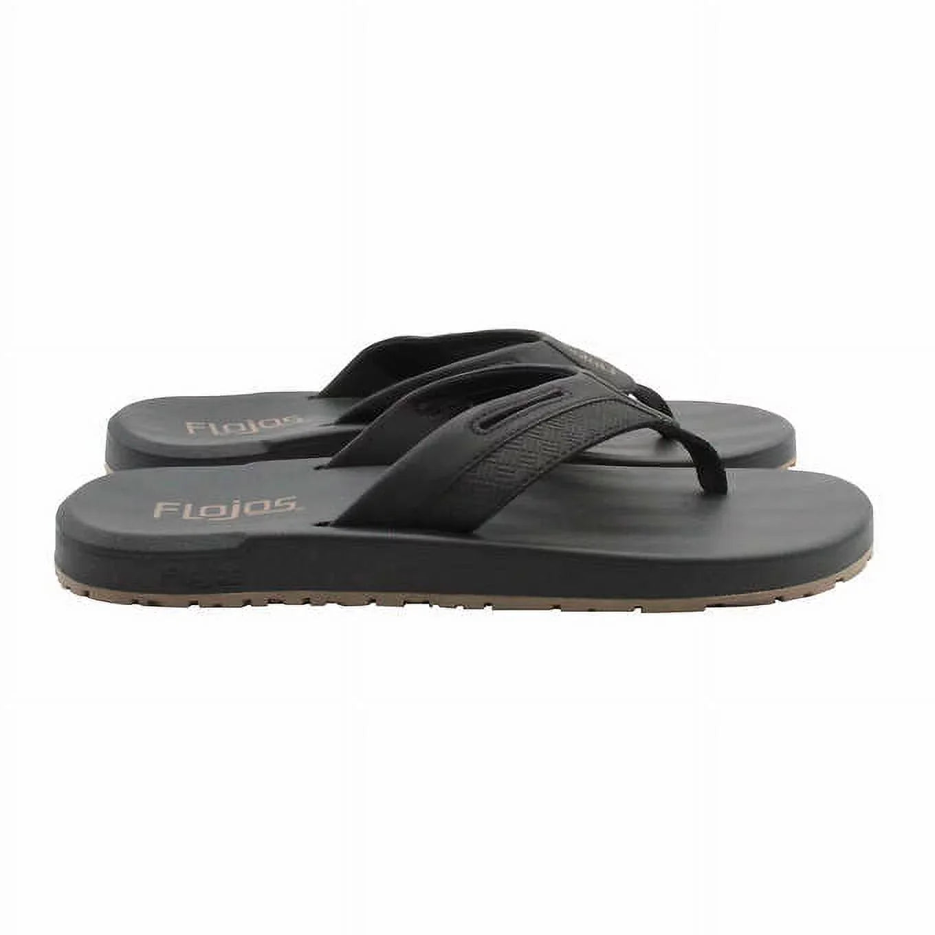 Flojos Men's Sizeize 9, Flip Flop Sizeandals, Black-Tan