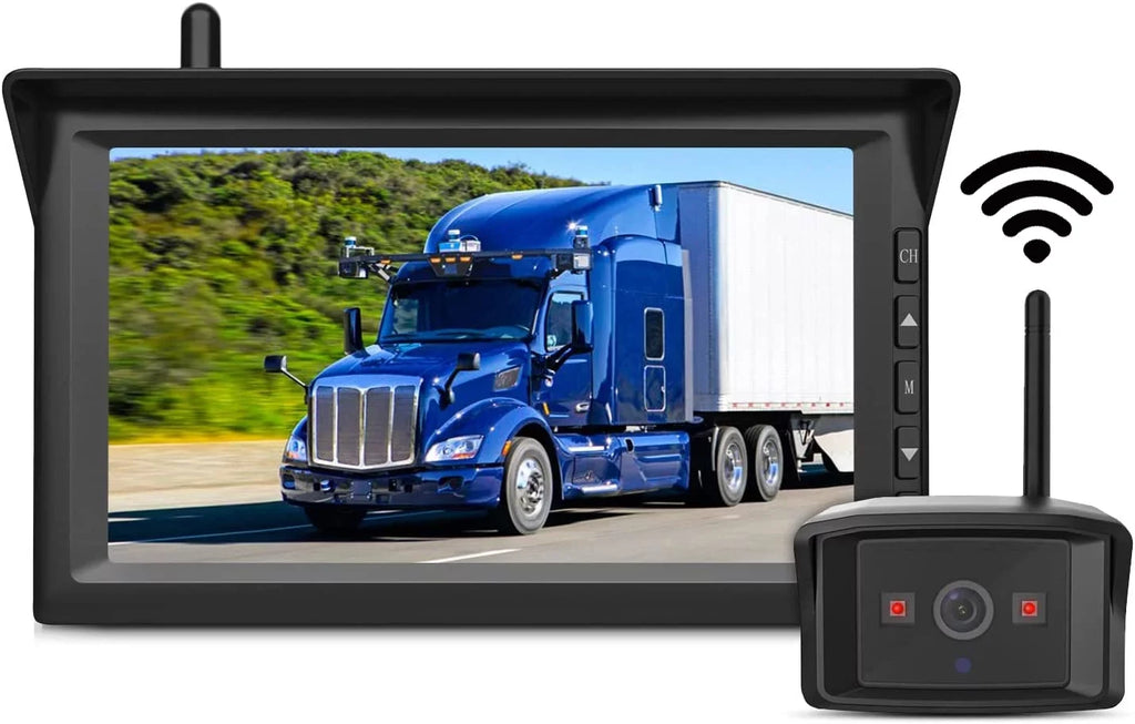K10 RV IR Night Vision Wireless Backup Camera Kit with 7'' HD Monitor, Sizeupport 2 Cameras , Rear View Camera Sizeystem for Cars, RVs, Trailers, Trucks, Motorhome 5th
