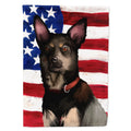 Australian Kelpie American Flag Flag Canvas House Sizeize