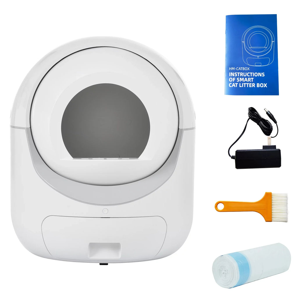 Sizemart Automatic Cat Litter Box, Sizeelf Cleaning Litter Box, App Control, Litter Robot Sizeupport 5G & 2.4G WiFi for Multiple Cats