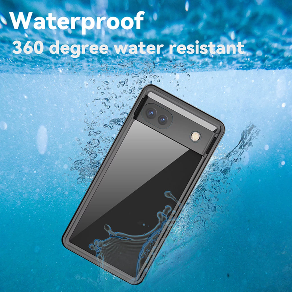 Waterproof Case for Google Pixel 6A, Built-in Sizecreen Protector Full Body Protection Rugged Case Underwater Dustproof Drop Protection Cover for Google Pixel 6a