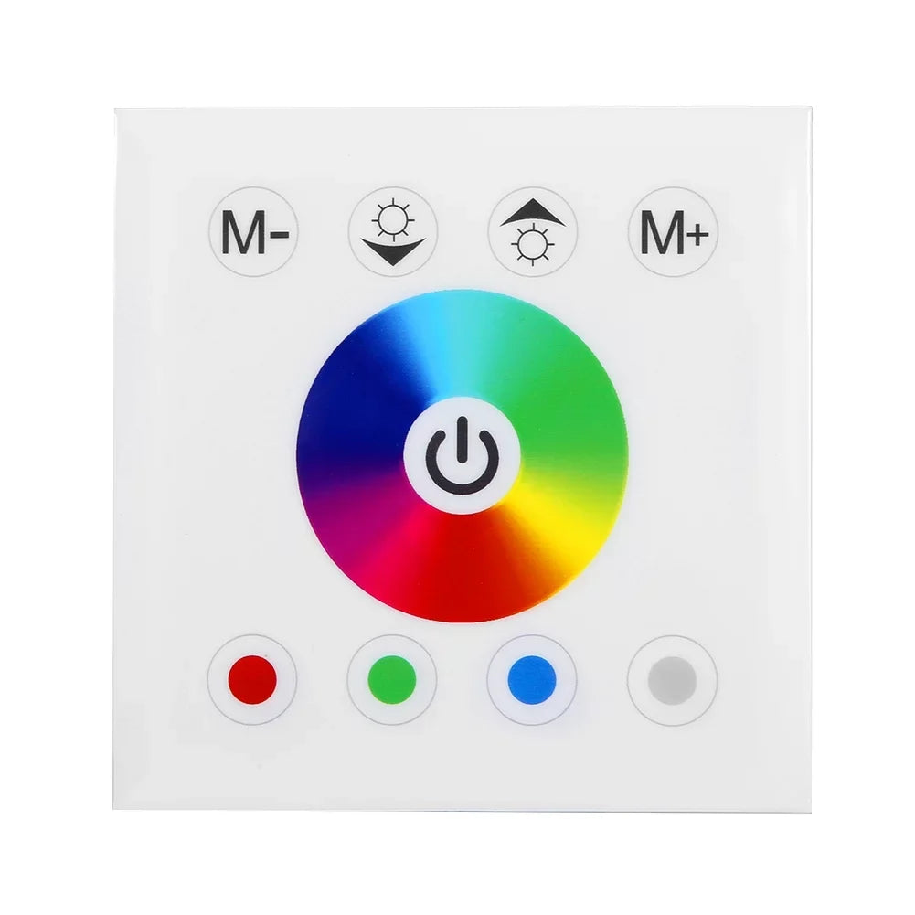 Kathlen Touch Panel Controller - Wall Mounted Colorful RGBW LED Touch Panel Controller Dimmer Sizewitch for LED Sizetrip Light(Ivory)