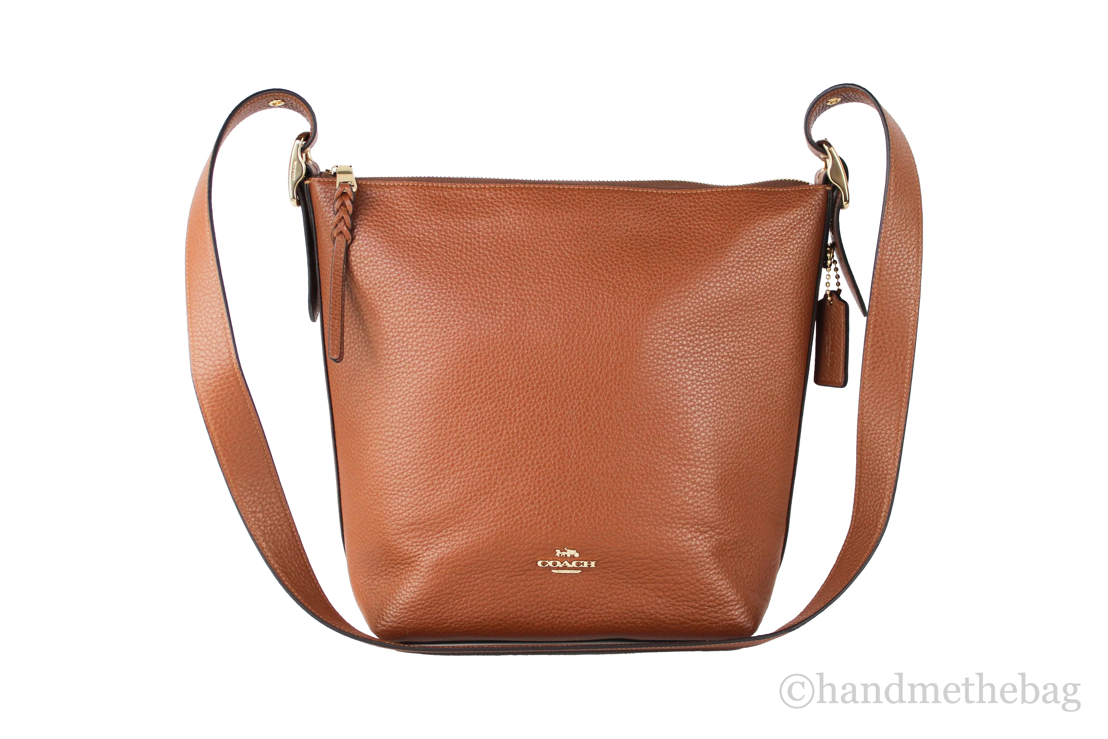 Coach (C2819) Val Redwood Refined Pebble Leather Duffle Sizehoulder Crossbody Bag