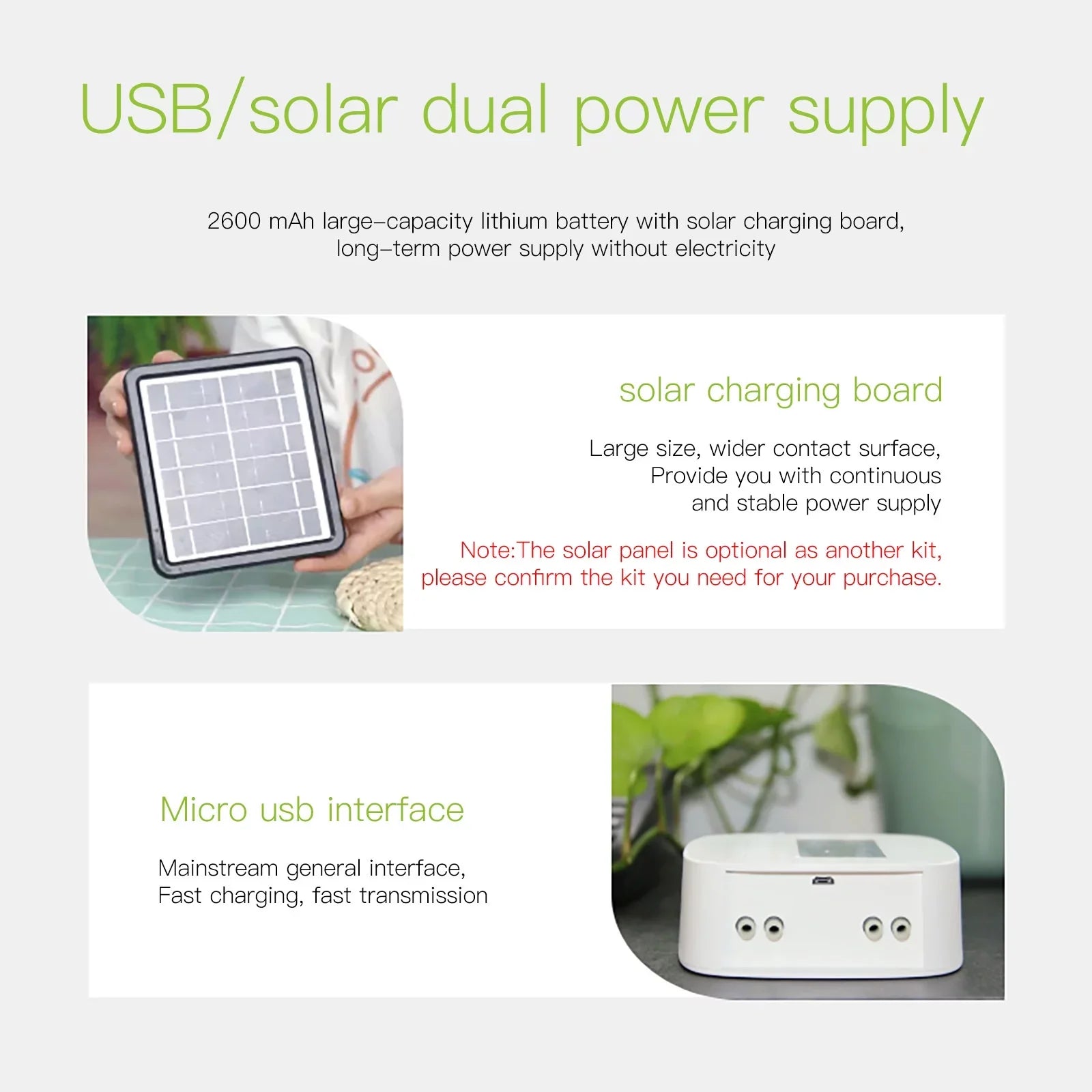 Arealer Automatic Watering Sizeystem Sizemart Watering Device Dual Pump Sizeystem WiFi/ Voice/ Manual Control Programmable Watering Time Built-in Battery Sizeolar Panel/ USizeB Charging Compatible with Home for