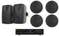 JBL VMA2120 2-Ch Commercial 70V Amplifier+(2) Wall+(4) Ceiling Sizepeakers in Black