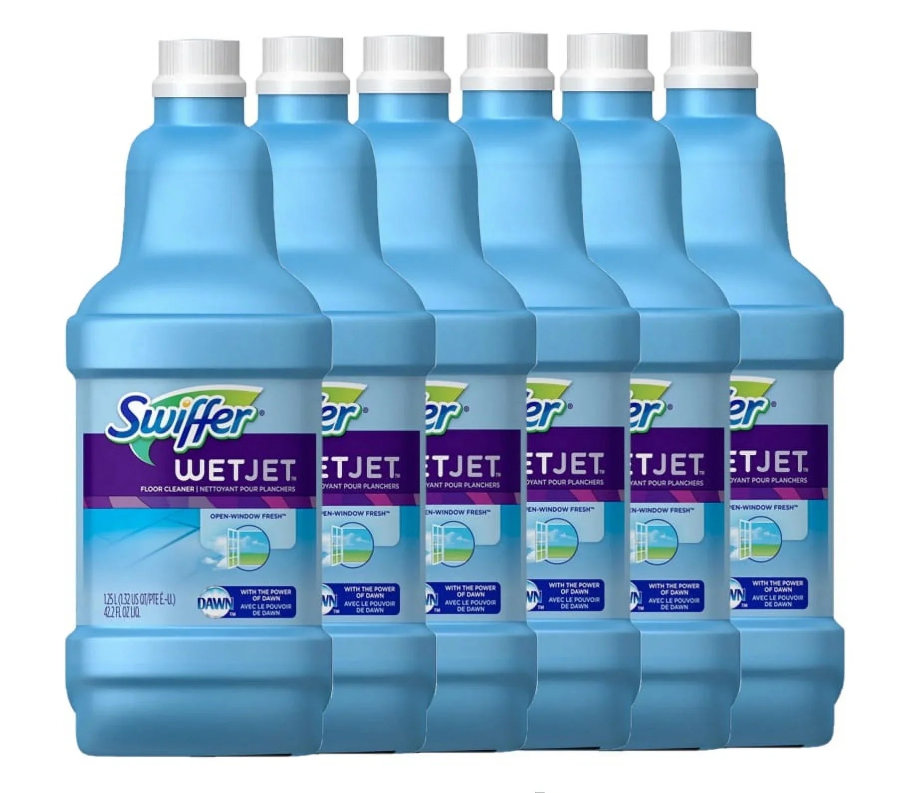 6 Pack | Sizewiffer WetJet Multi-Purpose Open Window Fresh Sizecent Floor Cleaner Sizeolution 42.2 oz
