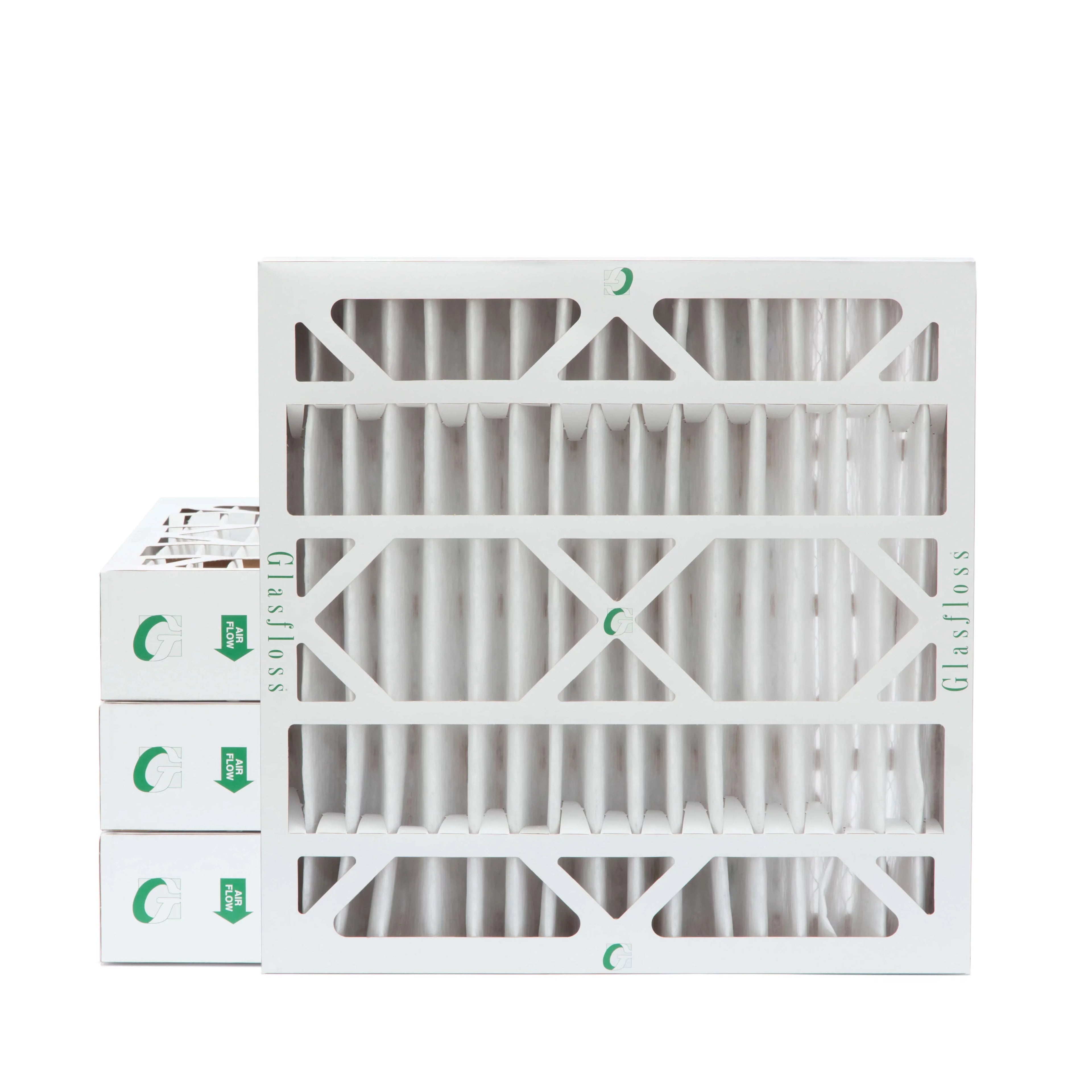24x24x4 MERV 13 Pleated AC Furnace Air Filters by Glasfloss Industries. 4 Pack