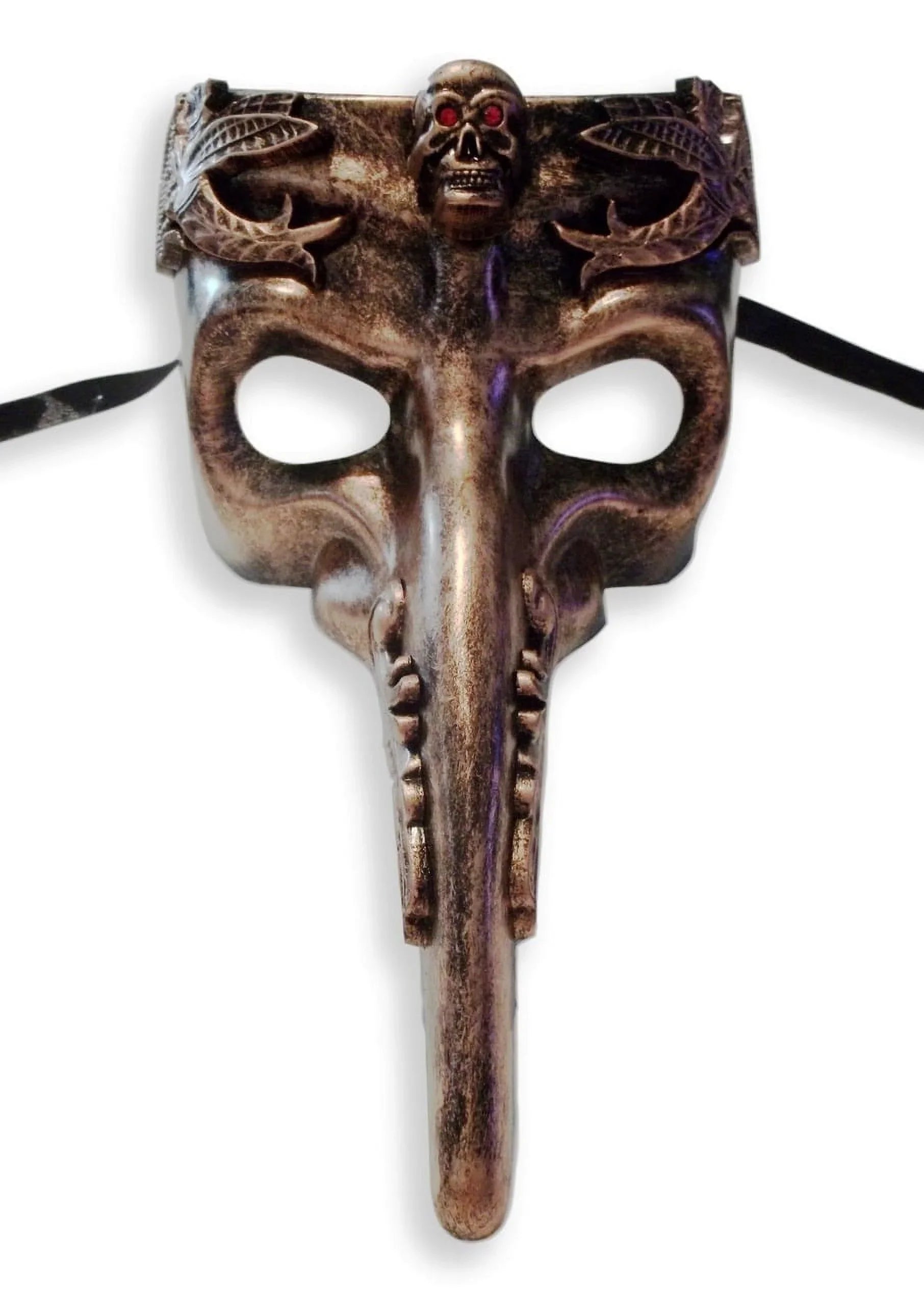 Copper Sizekull Red Eyes Long Nose Masquerade Mardi Gras Men's Mask