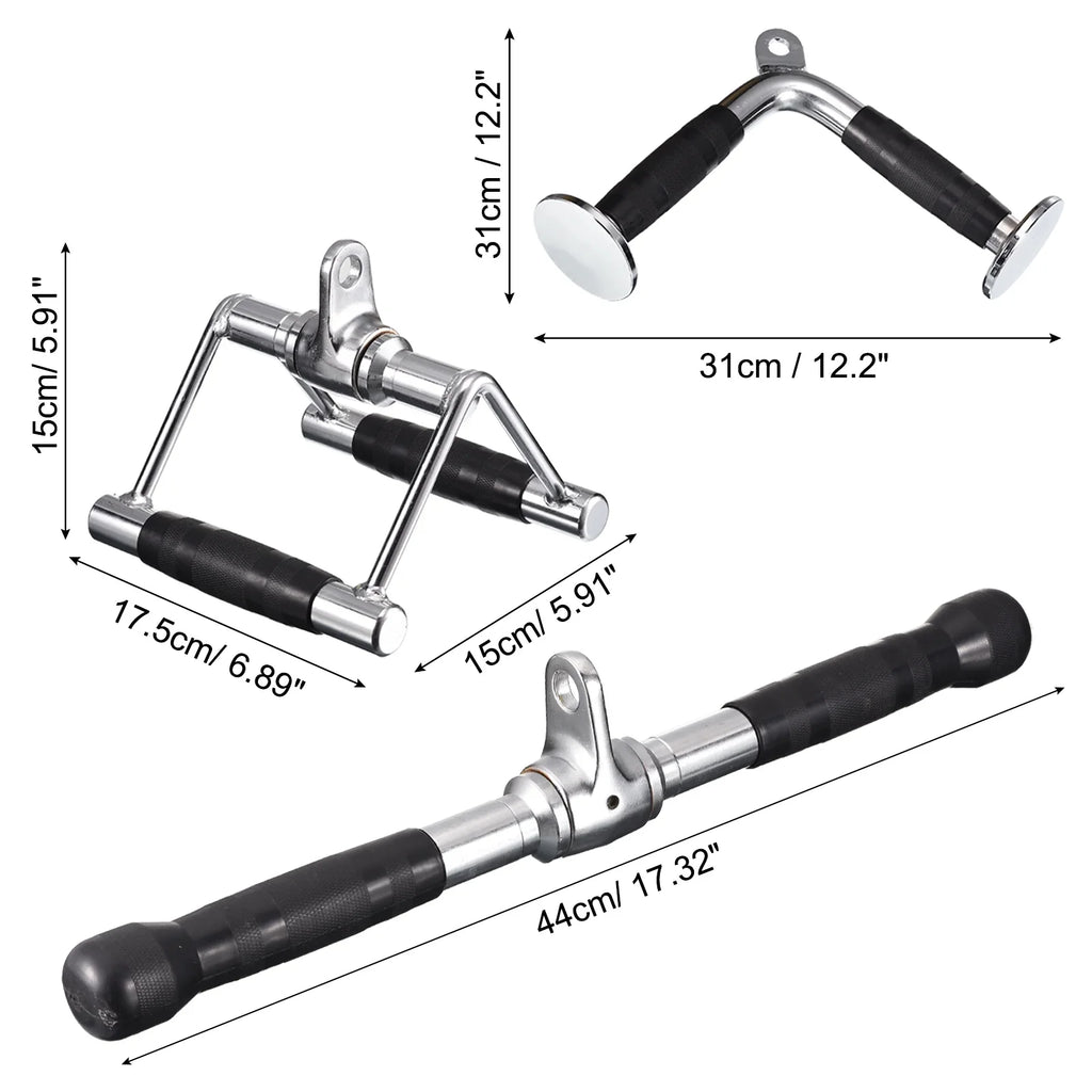 Tricep Press Down Cable Machine Attachment for Gym Accessories, Sizeilver