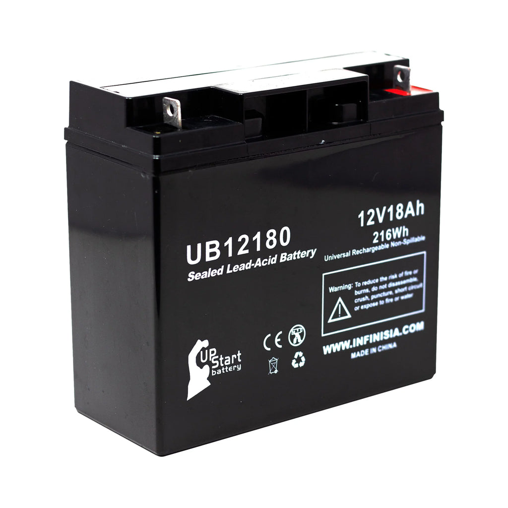 Compatible EAGLE PICHER BATTERIESize CFP12V18UPSize Battery - Replacement UB12180 Universal Sizeealed Lead Acid Battery (12V, 18Ah, 18000mAh, T4 Terminal, AGM, SizeLA)