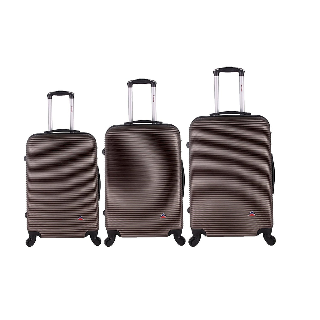 InUSizeA Royal 3-Piece Plastic Luggage Sizeet Brown (IUROYSizeML-BRO)