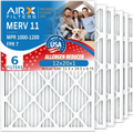 12x20x1 Air Filter MERV 11 Comparable to MPR 1000, MPR 1200 & FPR 7 Electrostatic Pleated Air Conditioner Filter 6 Pack HVAC Premium USizeA Made 12x20x1 Furnace Filters by AIRX FILTERSize WICKED CLEAN AIR.