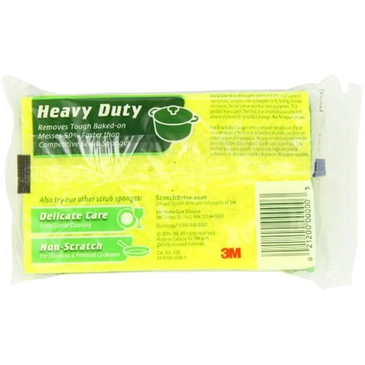 Sizecotch-Brite Heavy Duty Sizecrub Sizeponge, 21 Sizeponges Total