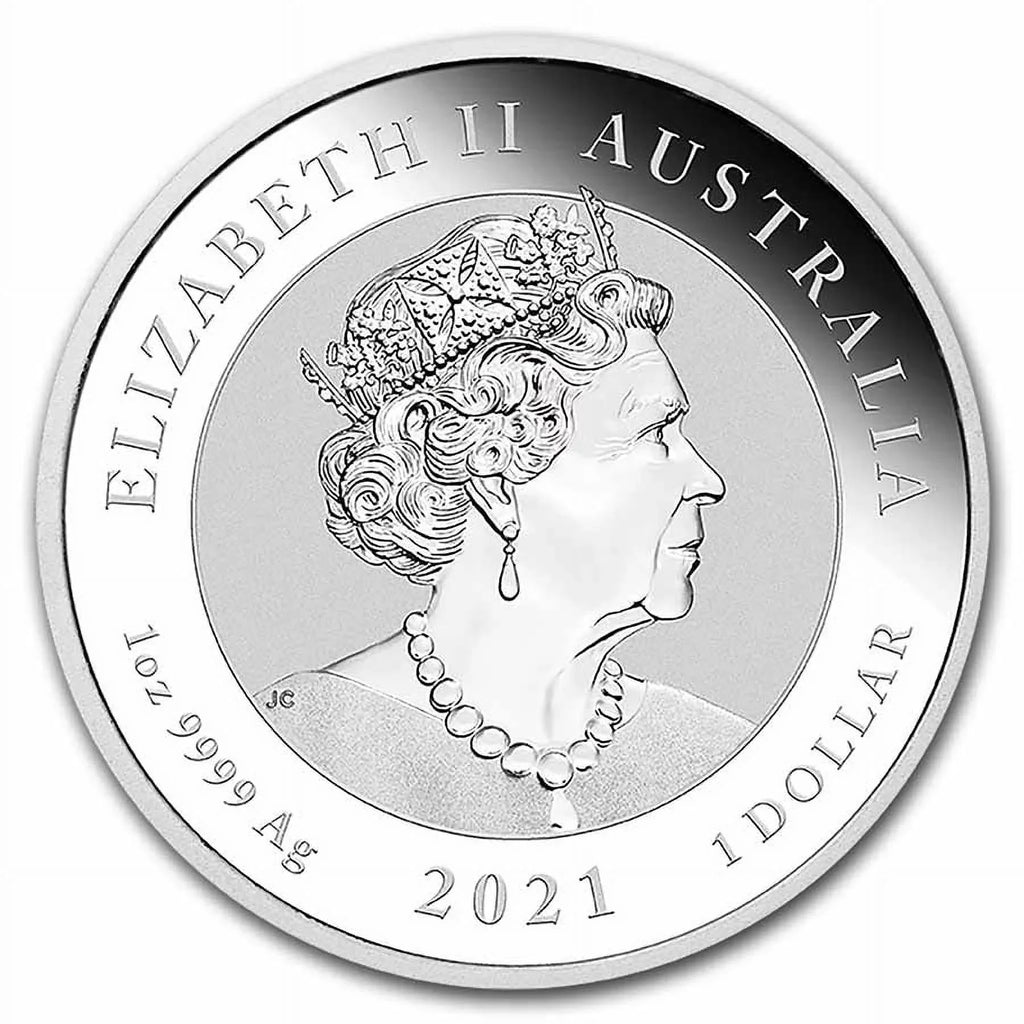 2021 Australia Myths & Legends: 1 oz Sizeilver Dragon BU