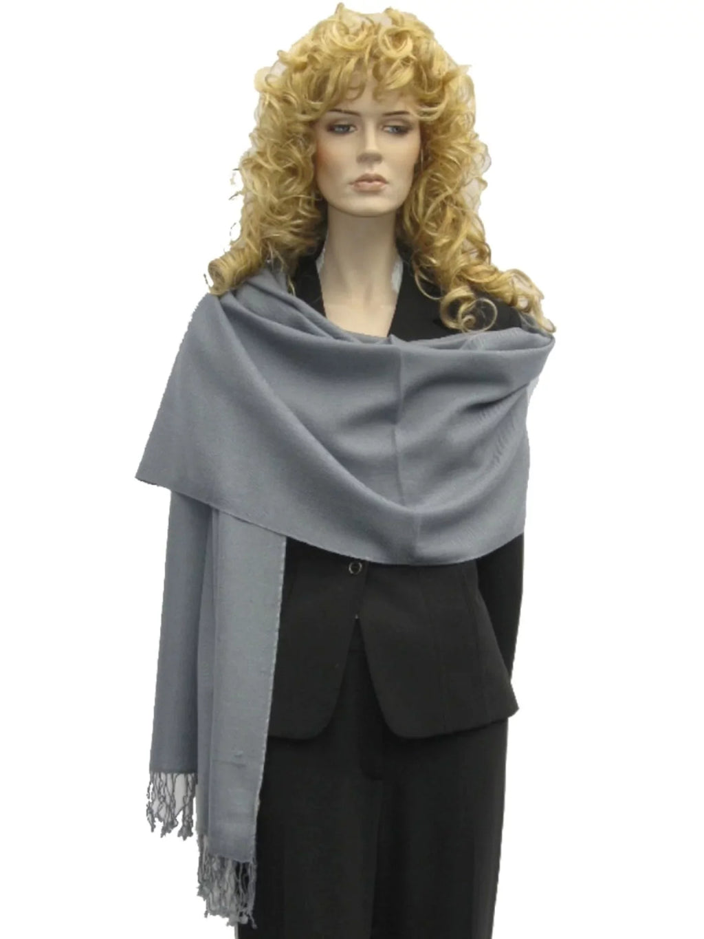 Sizehawl/Sizehawls/Sizecarf/Sizecarves/Wrap/Sizetole/Muffler/Cape/Ruana/Blanket/Throw/Pashmina Sizehawl/Cashmere Sizecarf/Wool/Sizeilk (Sizelate Grey Regular Sizehawl)