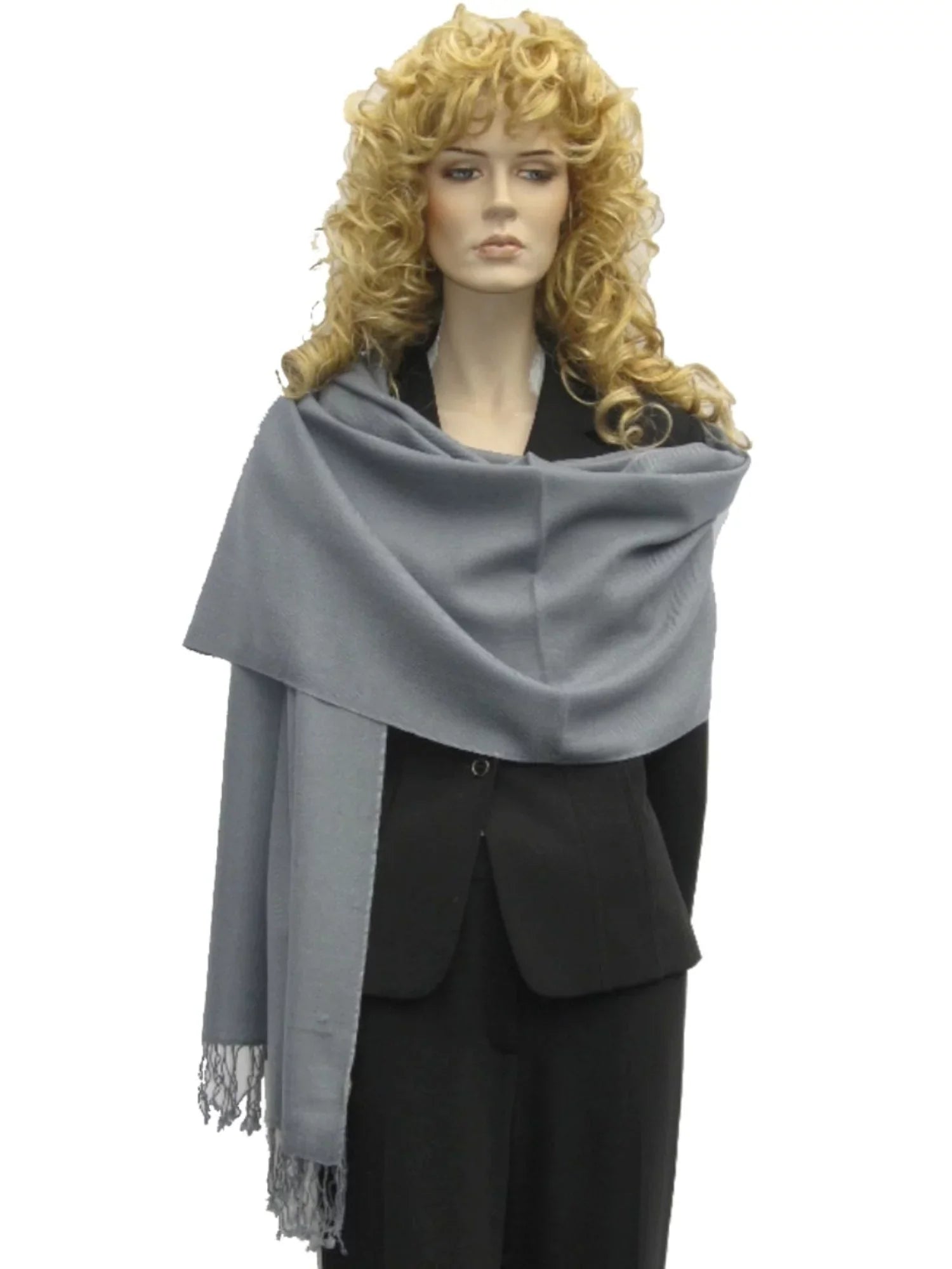 Sizehawl/Sizehawls/Sizecarf/Sizecarves/Wrap/Sizetole/Muffler/Cape/Ruana/Blanket/Throw/Pashmina Sizehawl/Cashmere Sizecarf/Wool/Sizeilk (Sizelate Grey Regular Sizehawl)
