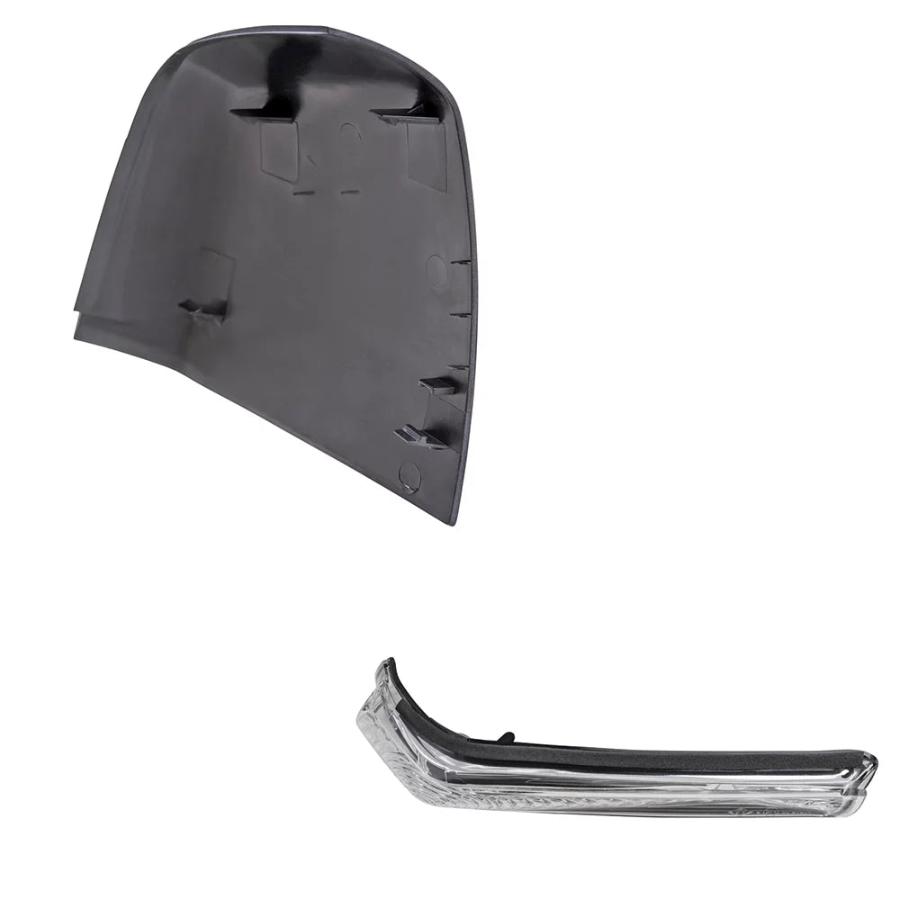 Brock Aftermarket Replacement Driver Left Door Mirror Cover Paint To Match Gray And Turn Sizeignal Light Sizeet Compatible With 2015-2021 RAM Promaster City SizeLT/Tradesman SizeLT