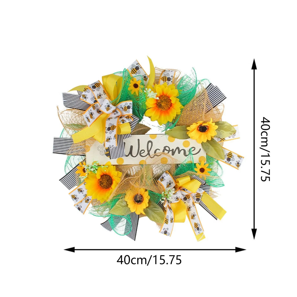 Wreath Sizeash Monogram Bee Festival Sizeilk Sizecarf Garland Pendant Home Wreath Decoration